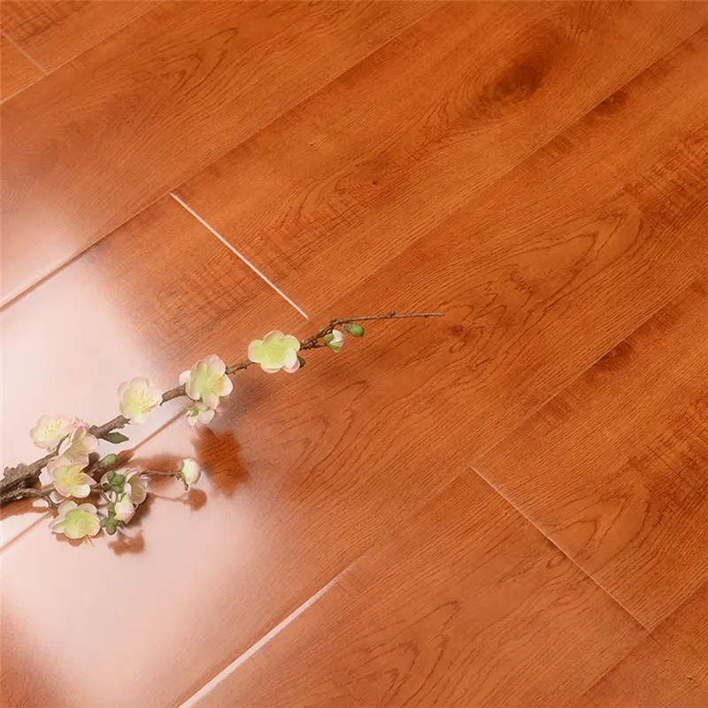 Stable quality laminate flooring high gloss shine grey